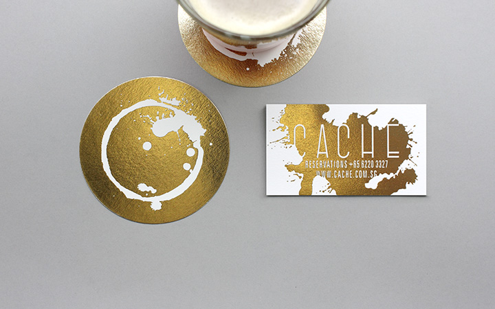 Bling coaster and shop card.