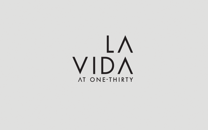 La Vida at one-thirty is a property development. By using a sharp and sleek sans serif font, this logotype marries the property’s identity as stylishly designed with its centrally located physicality.